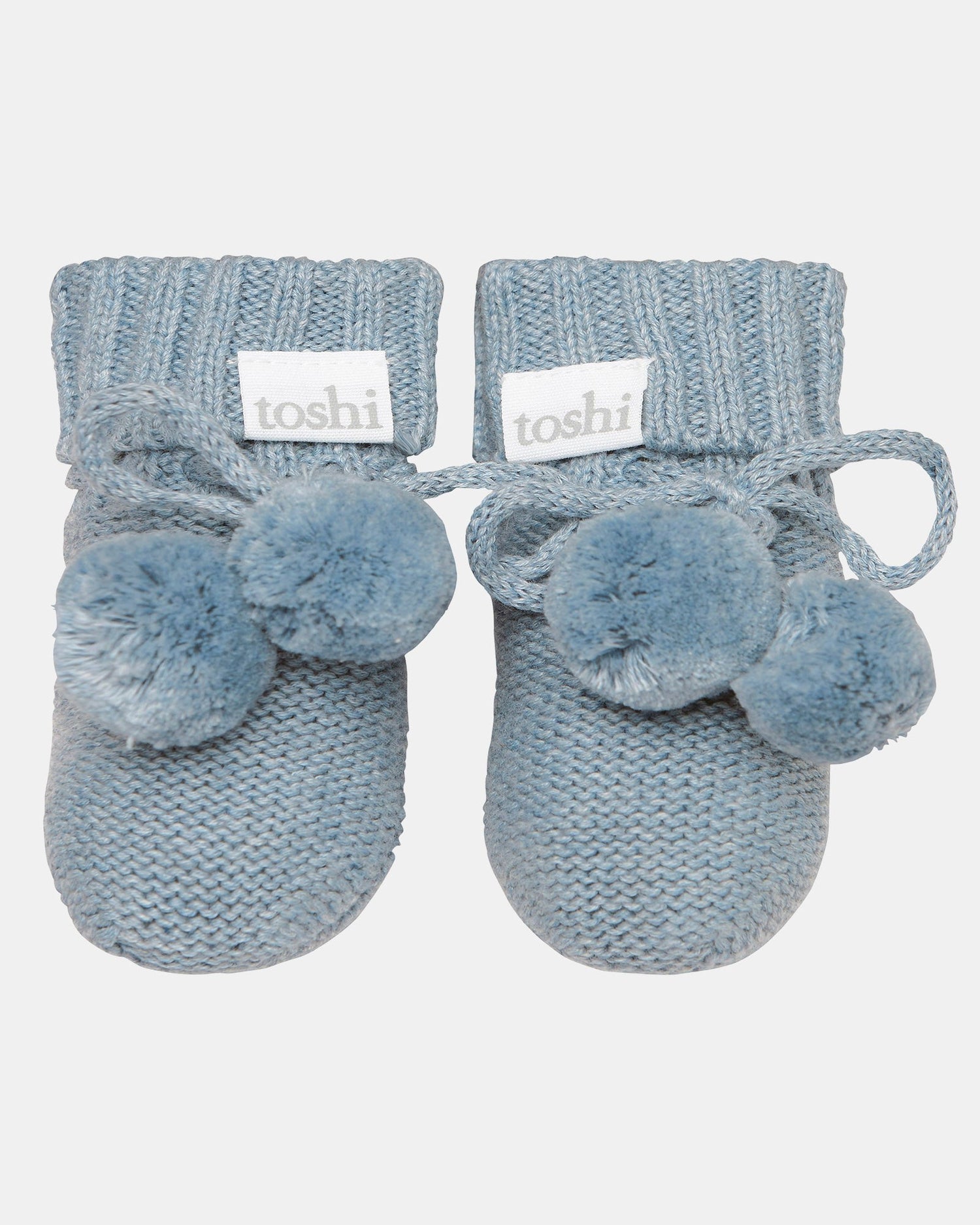 Toshi Organic Baby Booties Marley in Storm