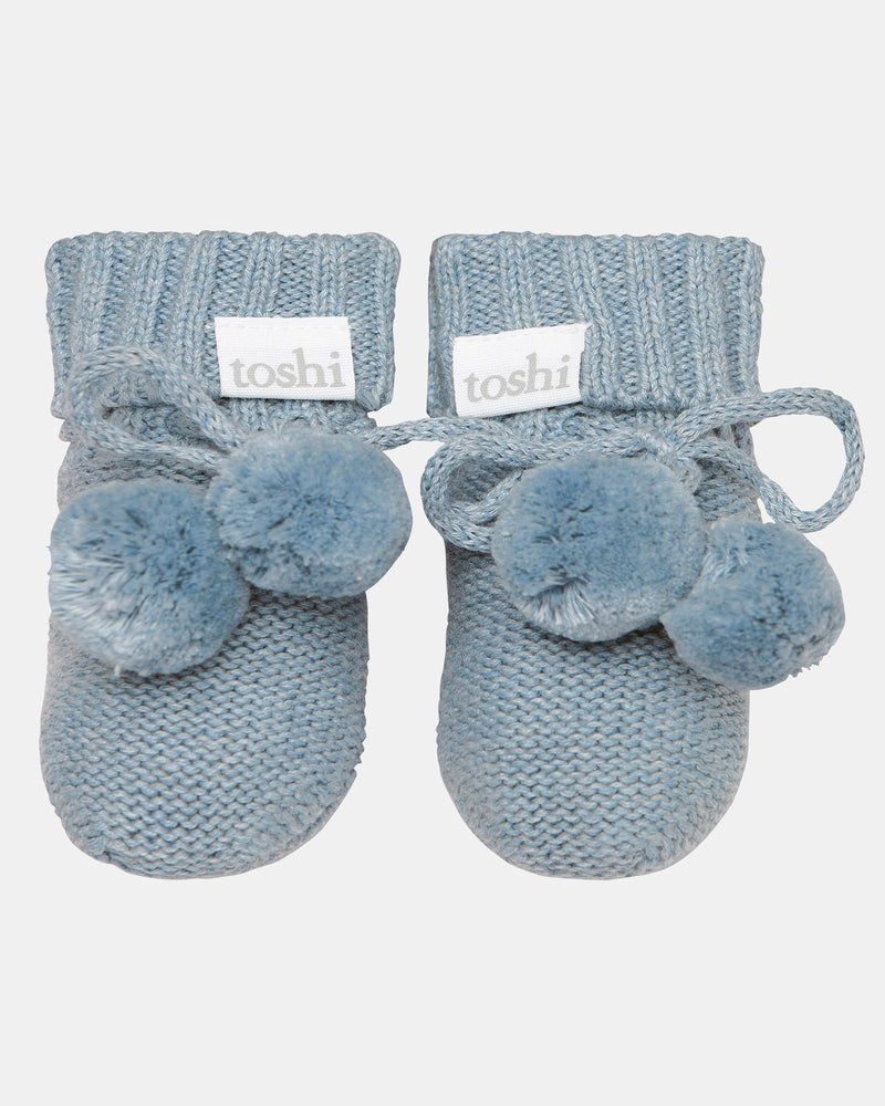 Toshi Organic Baby Booties Marley in Storm