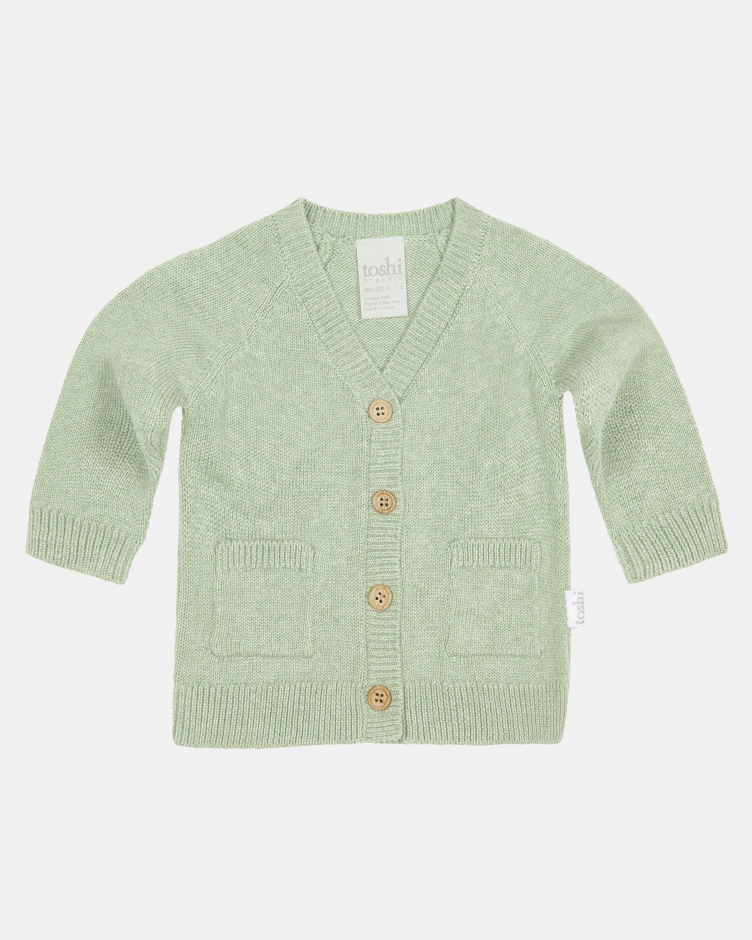 Organic Cardigan Remy/Matcha