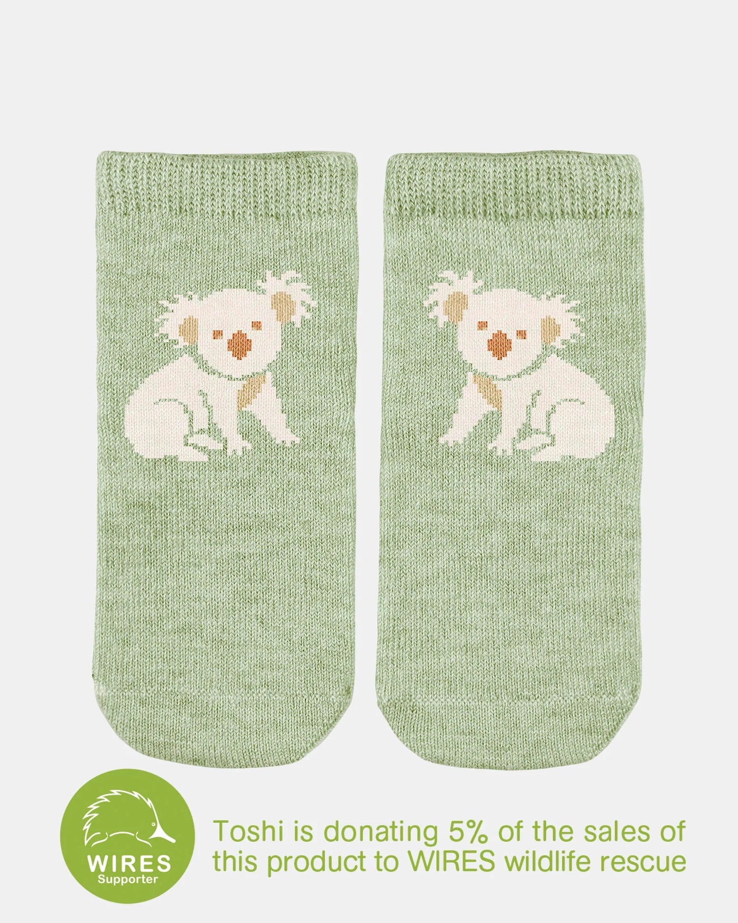 Organic Socks Ankle Jacquard/Koala