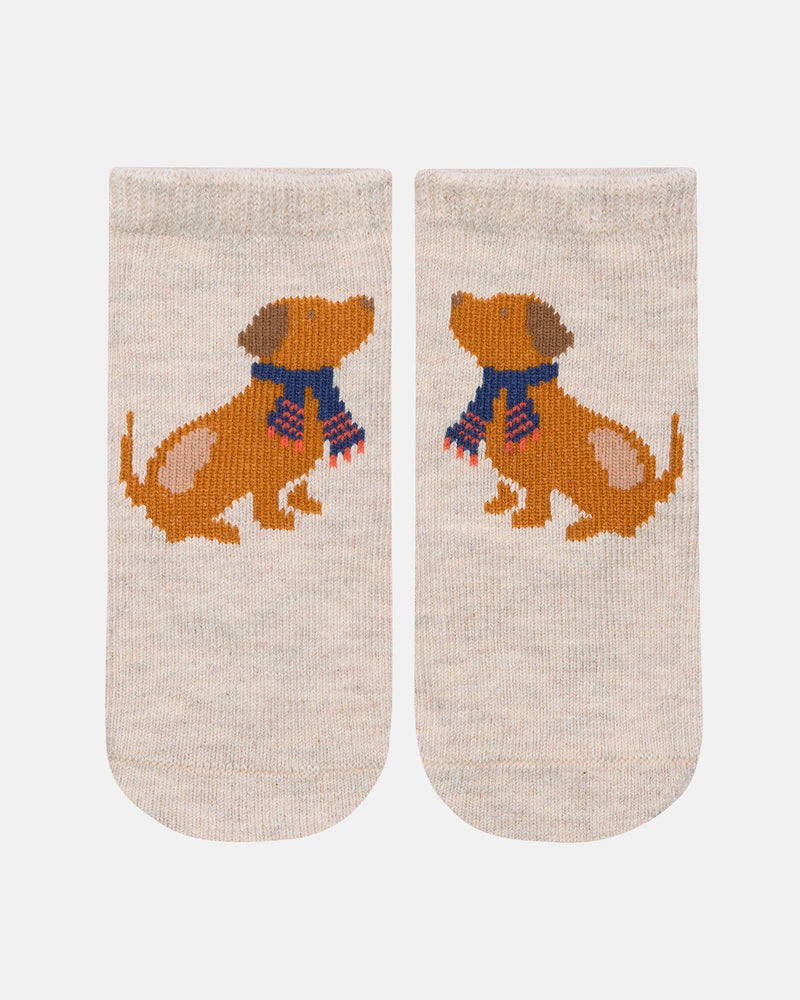 toshi baby ankle socks puppy dog jacquard
