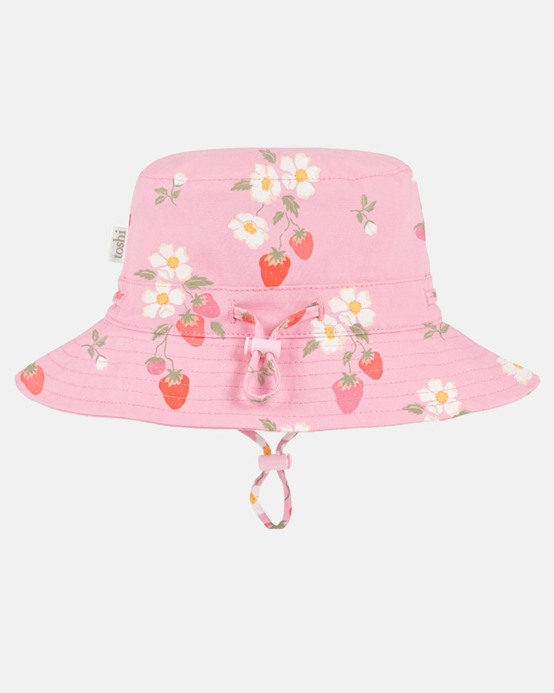 Australian designed Toshi Strawberry Fields Blossom sun hat with broad protective brim.