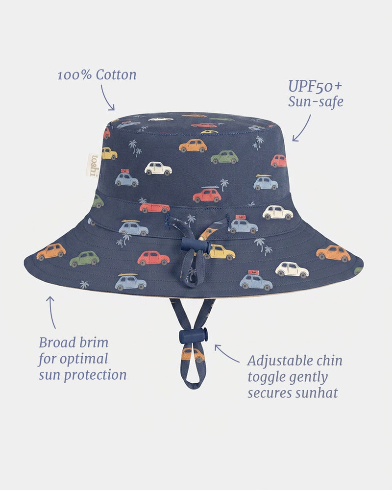 Australian designed Toshi Tide Big Mini sun hat with broad protective brim.