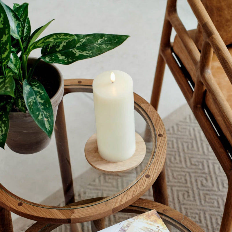 Flameless wax pillar candle Uyuni Lighting tall