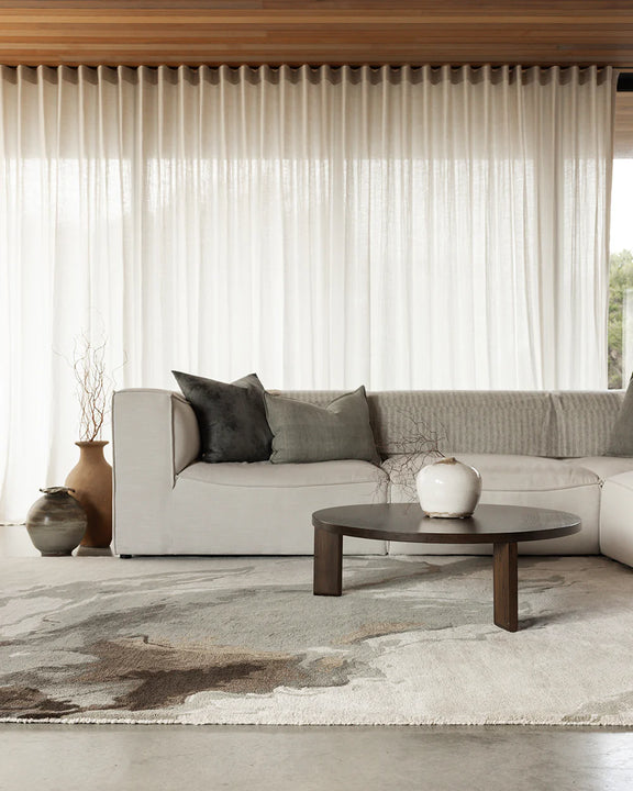 Vale sandstone wool viscose rug 160x230cm My Country Escape