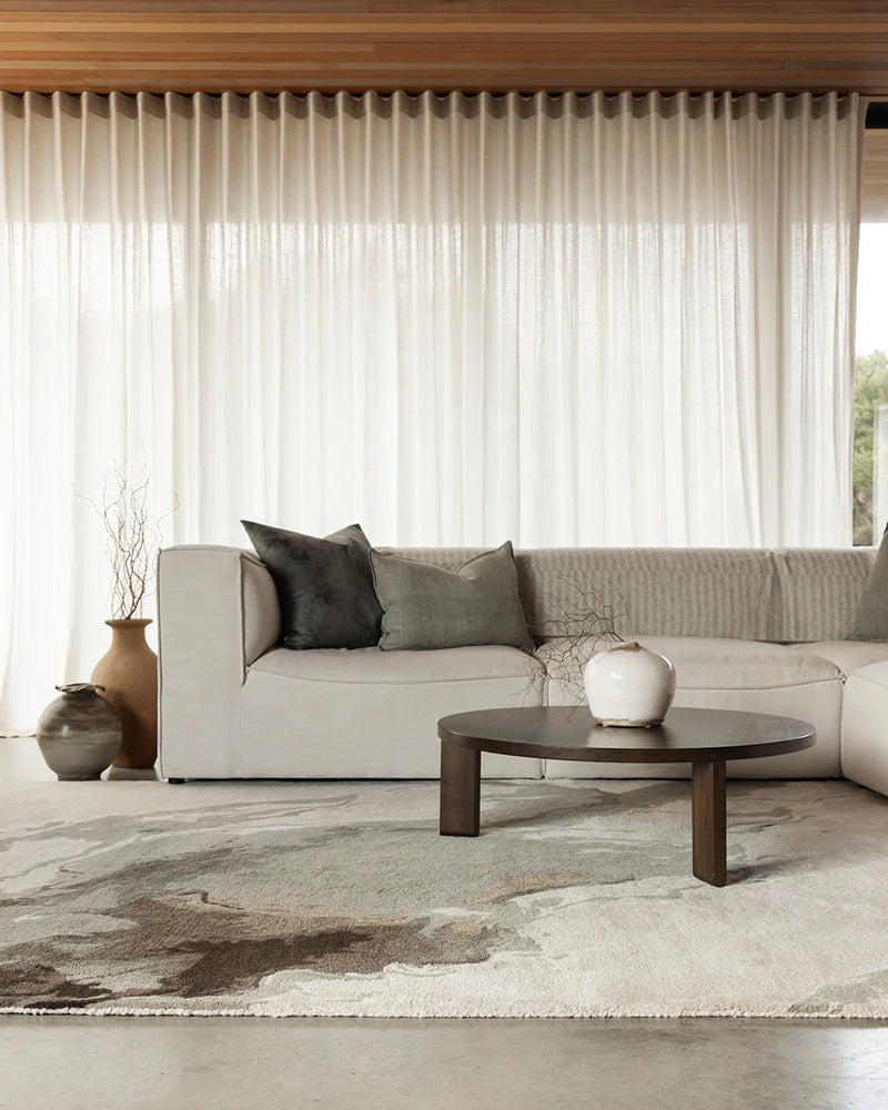 Vale sandstone wool viscose rug 160x230cm My Country Escape