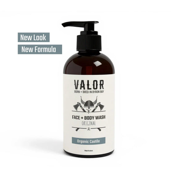 Valor Castile Face & Body Wash Australian made natural body wash