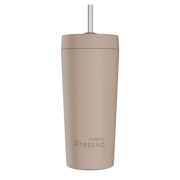 Fressko Venti Tumbler 600ml in Oat with titanium straw