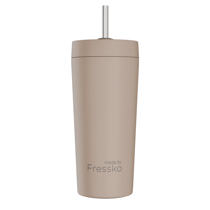 Fressko Venti Tumbler 600ml in Oat with titanium straw