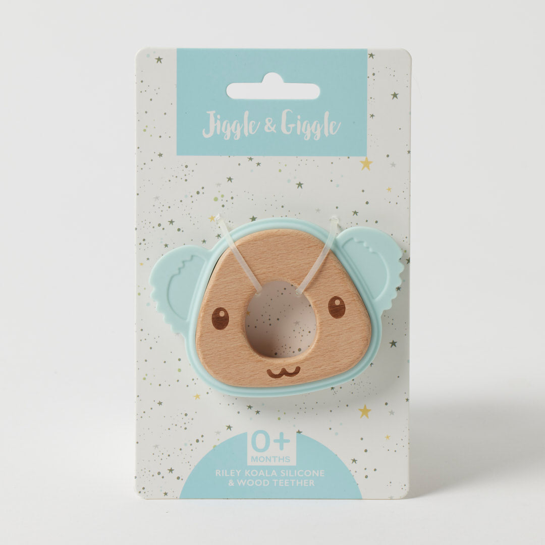 Riley Koala Silicone Teether Blue