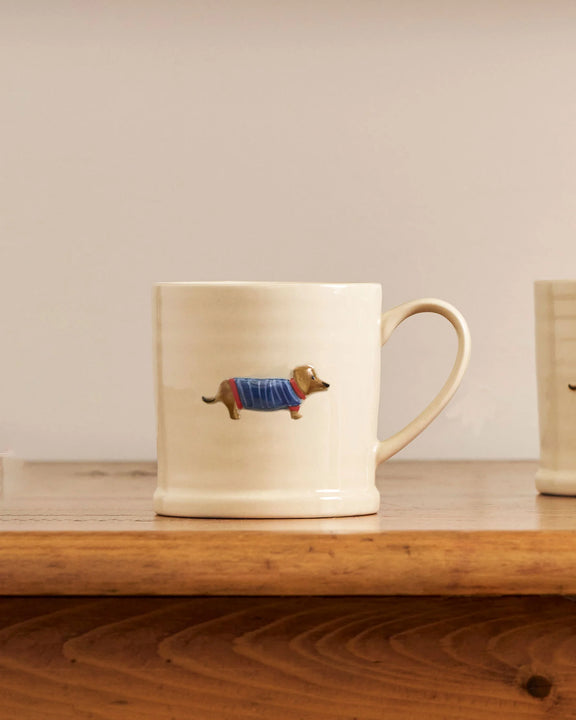 dachshund stoneware mug