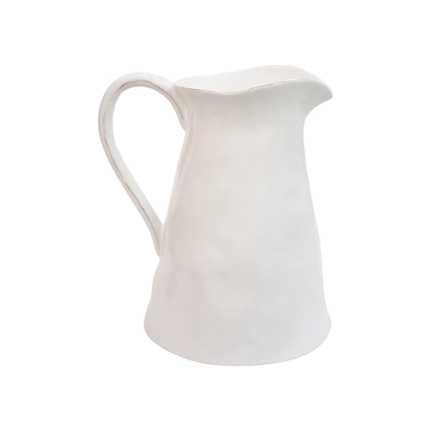 White Pitcher Primitif – Large 25cm with organic curved design