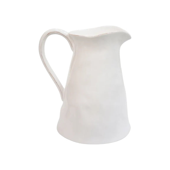 White Pitcher Primitif – Large 25cm with organic curved design