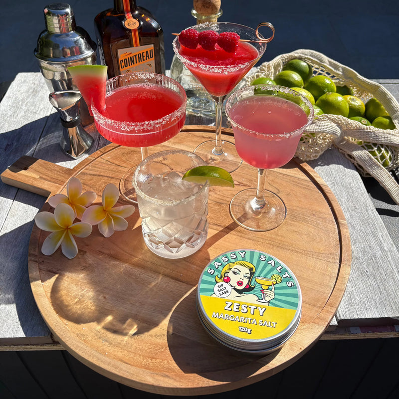 Sassy Marg's cocktail salt for classic margaritas and tequila cocktails