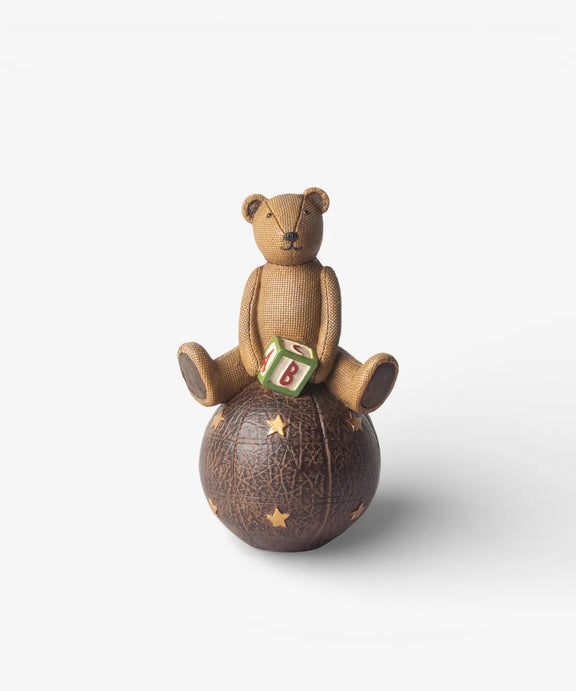 Bear on Ball vintage-inspired Christmas decoration 