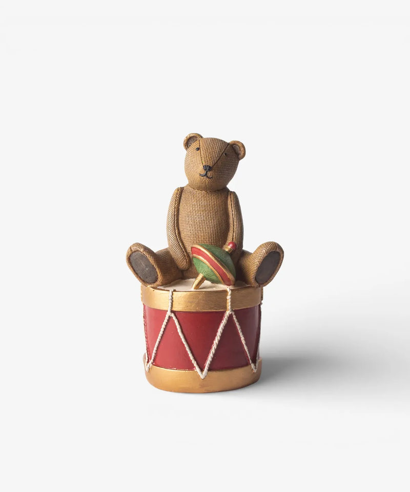 Bear on Drum vintage-inspired Christmas decoration 