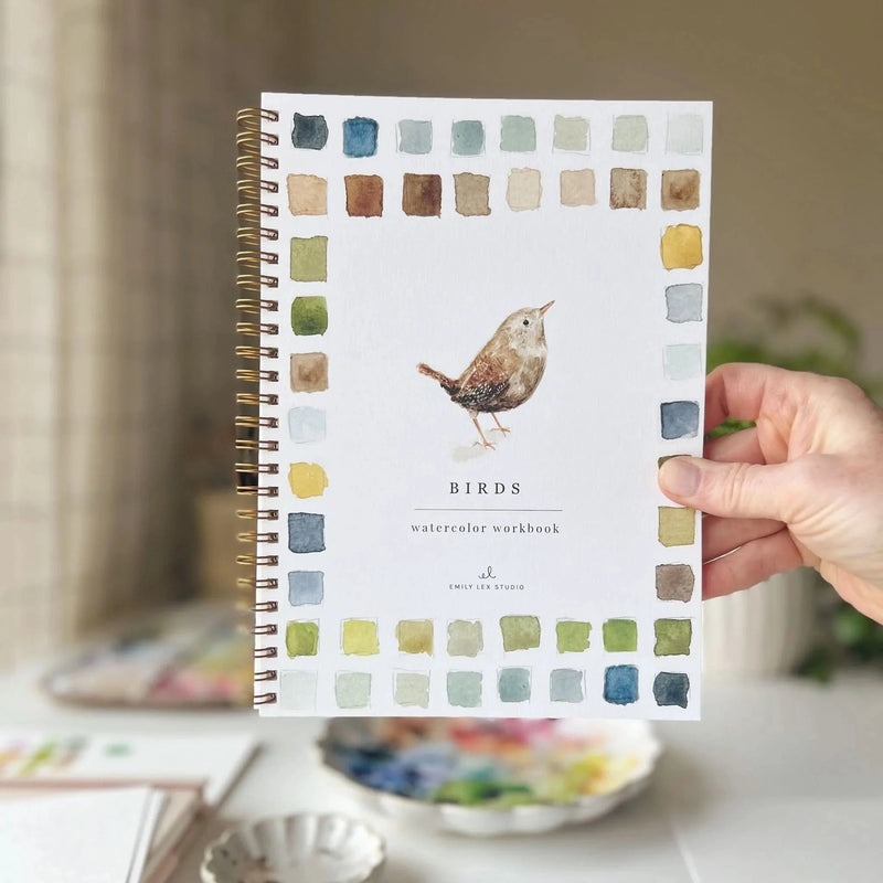 Birds Watercolour Workbook with step-by-step painting instructions