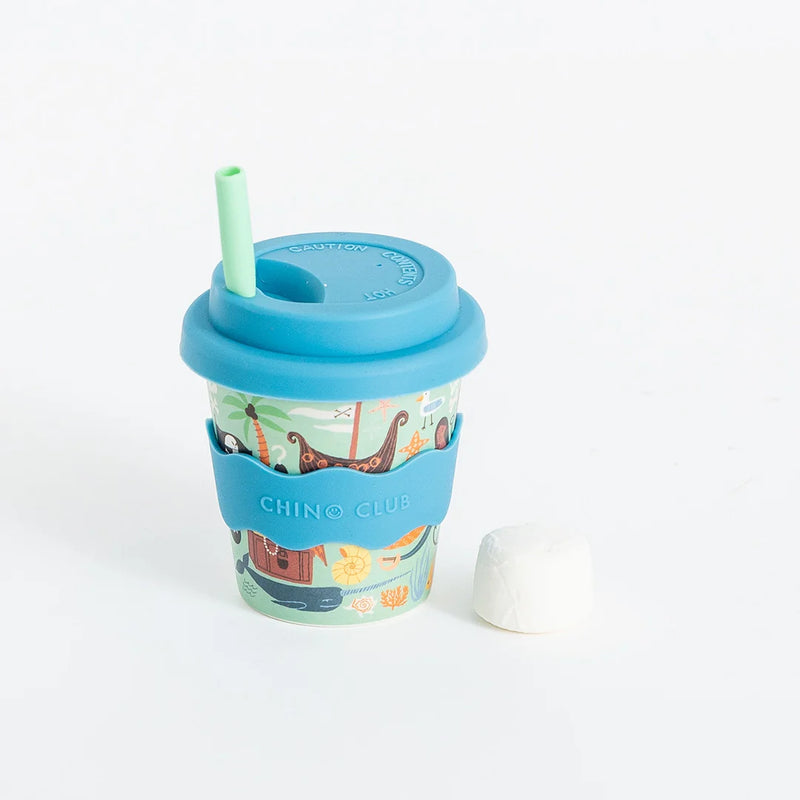 Chino Club Pirate Babychino Cup 4oz with silicone lid