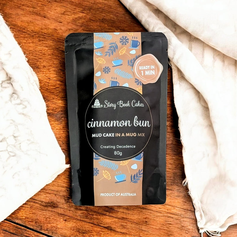 Cinnamon bun mud cake in a mug limited edition