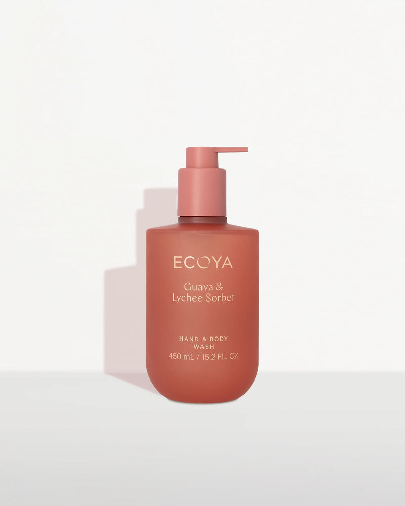 ECOYA Guava & Lychee Sorbet Hand & Body Wash 450mL