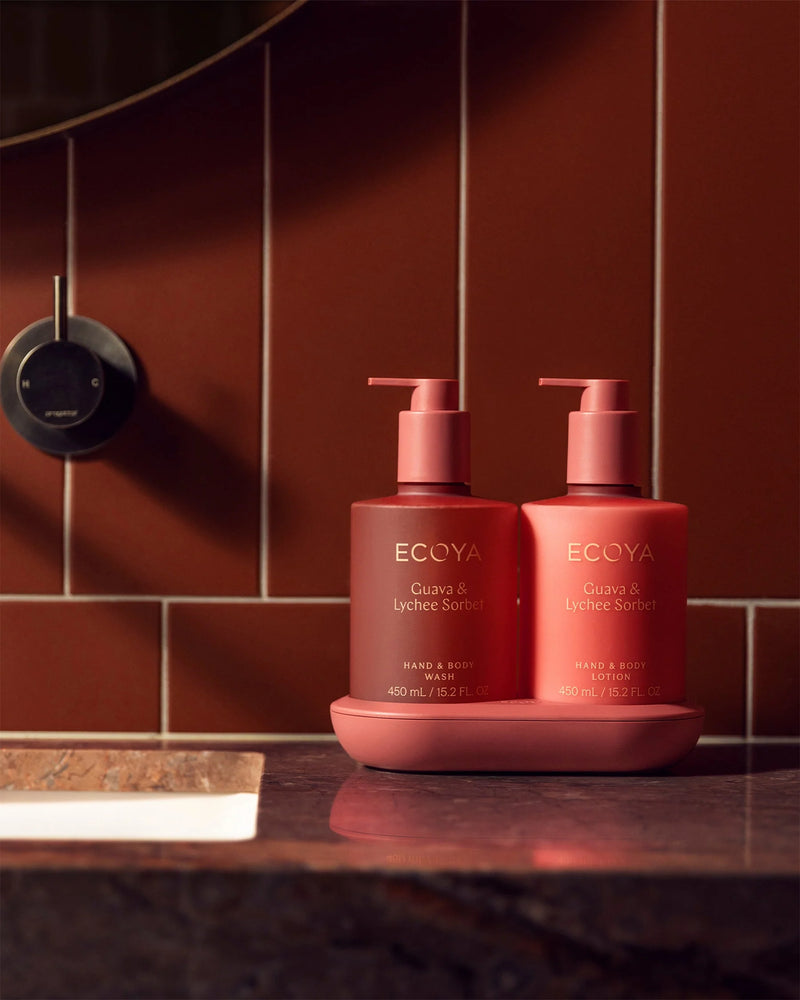 Guava and lychee fragranced hand and body wash by ECOYA