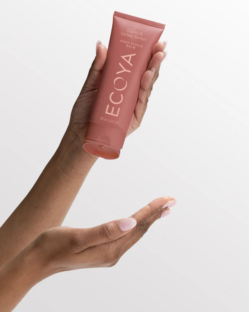 Guava and Lychee Sorbet fragranced hand balm by ECOYA