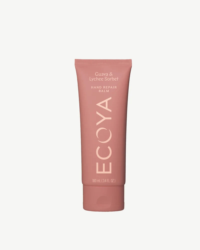 ECOYA hand repair balm with guava lychee and tropical fruit notes