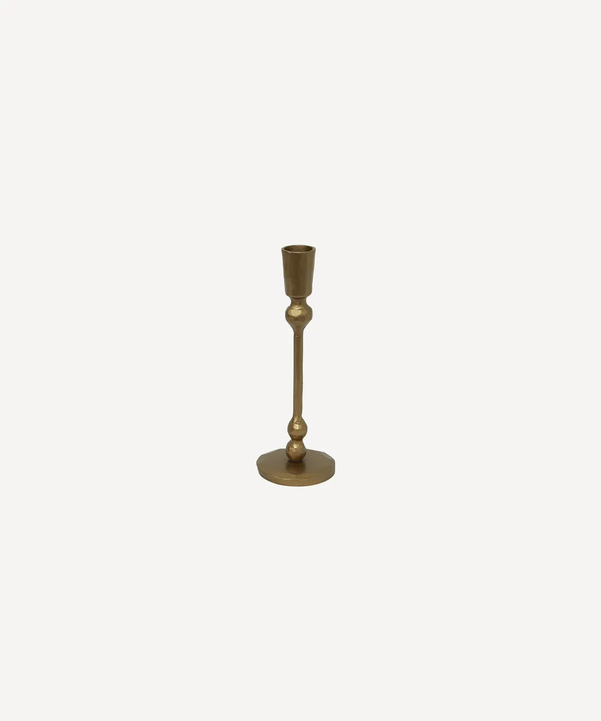 Eddie Gold Candleholder Small in handcrafted forged iron