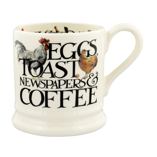 emma bridgewater eggs toast newspapers coffee mug english pottery