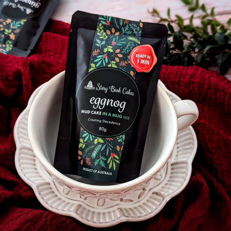 Eggnog Mud Cake in a Mug Christmas edition dessert mix