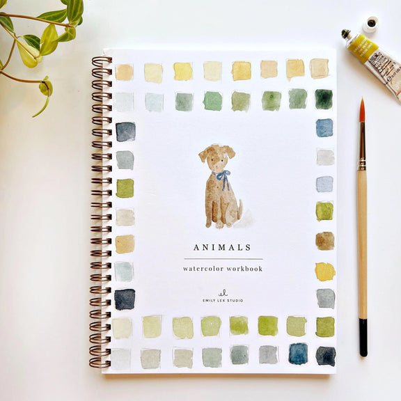 Emily Lex Studio Animals Watercolour Workbook creative painting book