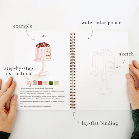 Emily Lex Studio Baking Watercolour Workbook creative painting book