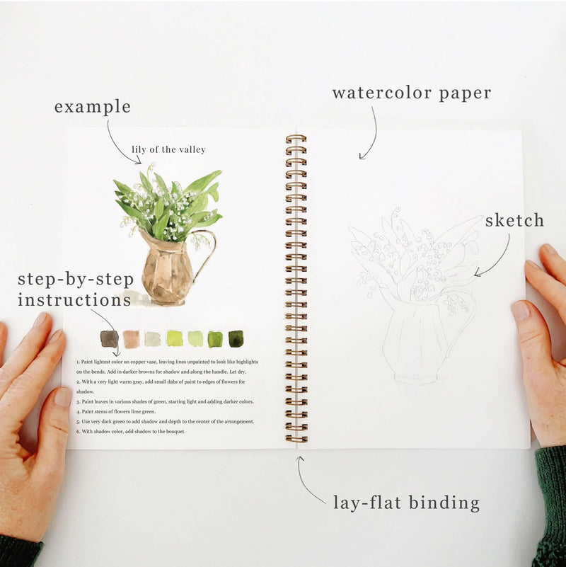 Emily Lex Studio Bouquets Watercolour Workbook creative painting book