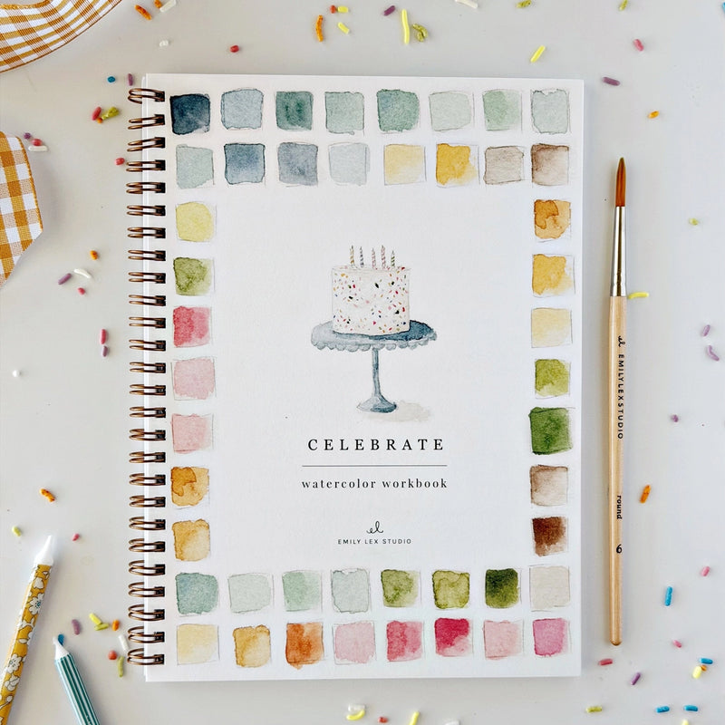 Emily Lex Studio Celebrate Watercolour Workbook creative painting book