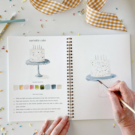 Emily Lex Studio celebration painting book with step-by-step instructions