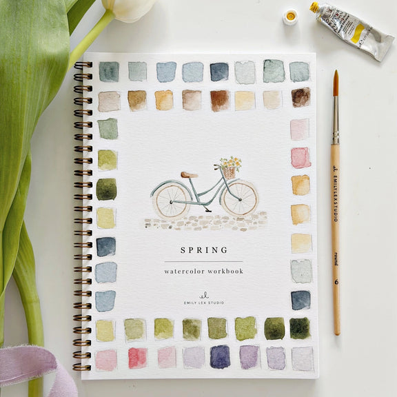 Emily Lex Studio Spring Watercolour Workbook creative painting book