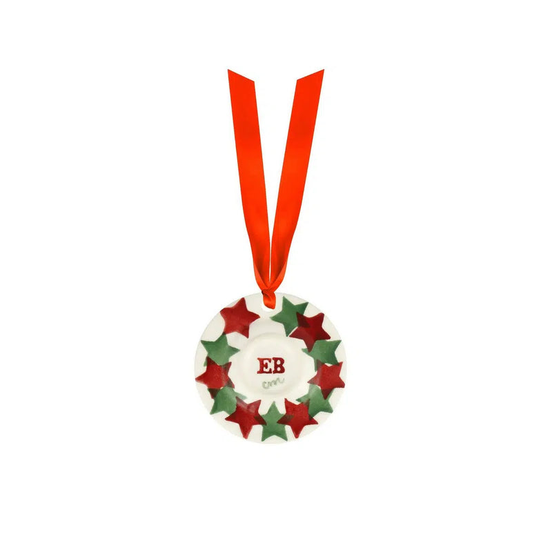Christmas Stars tiny earthenware plate ornament made in Stoke-on-Trent