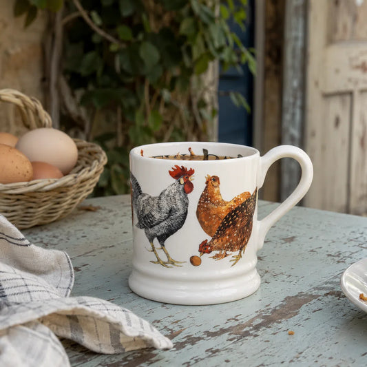 Emma Bridgewater chicken mug with hens and roosters