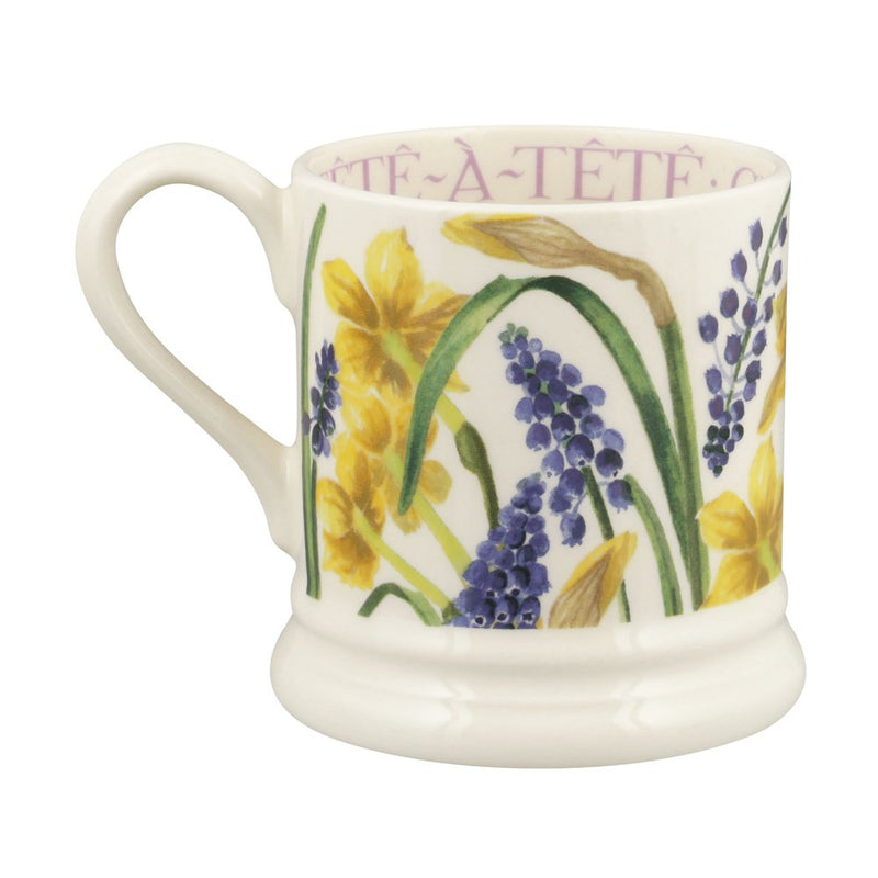 300mL English earthenware mug with spring flower design