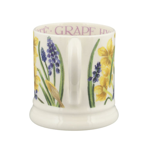 Hand-decorated botanical mug made in Stoke-on-Trent