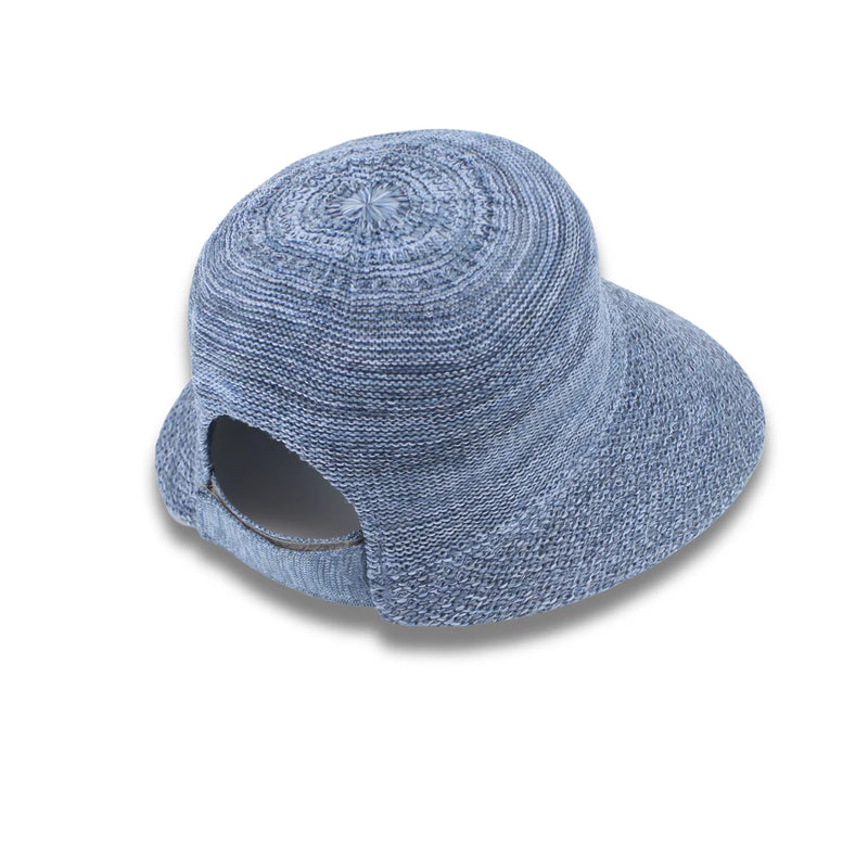 Mix Blue ponytail-friendly cap for golf and travel