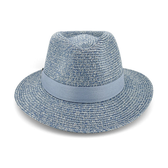 Evoke Kelsey Pana-Mate Fedora in Mix Blue 60cm
