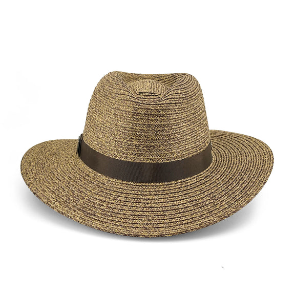 Chocolate unisex Flexibraid fedora in L/XL