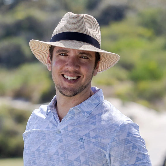 Natural UPF50+ fedora with adjustable Comfy-Fit band
