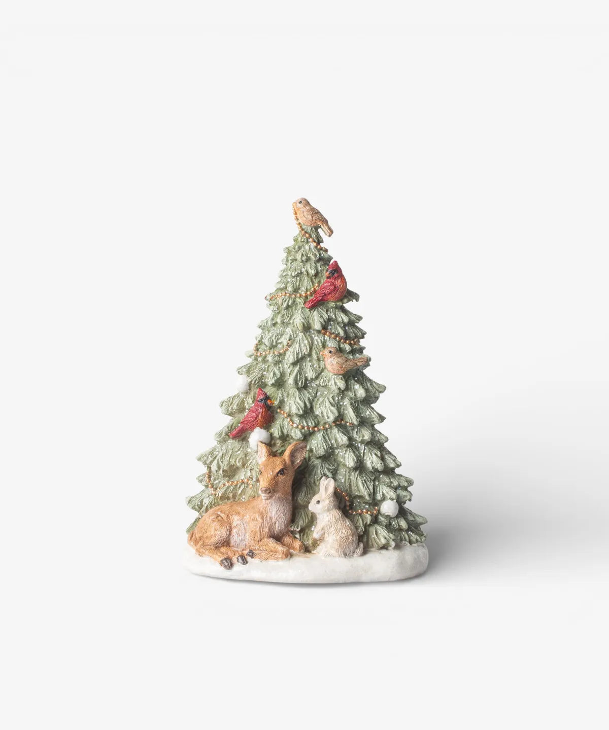 Festive Tree with Deer and Birds woodland Christmas decoration 
