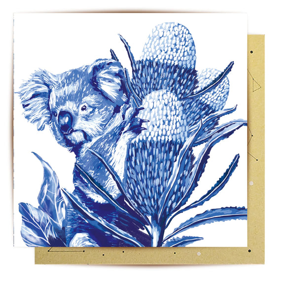 La La Land Dynasty Banksia Koala Australian greeting card