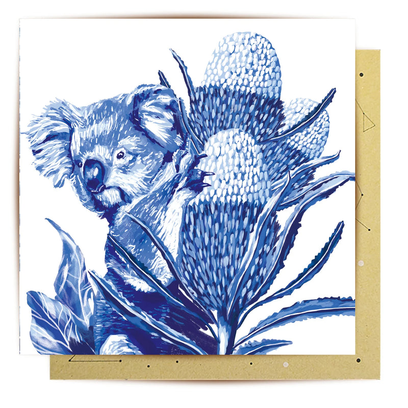 La La Land Dynasty Banksia Koala Australian greeting card
