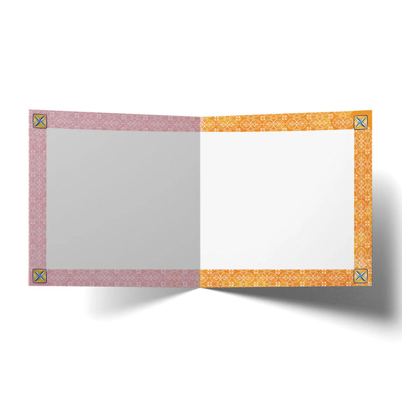 Mediterranean inspired floral and fruit greeting card by La La Land
