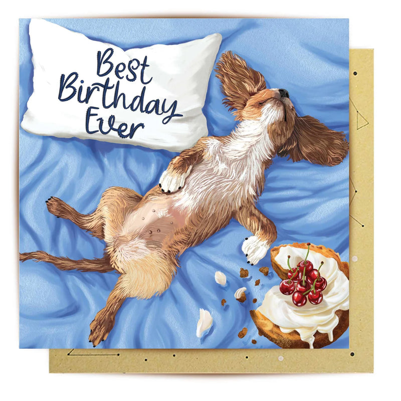 La La Land Lazy Best Birthday Ever dog birthday card