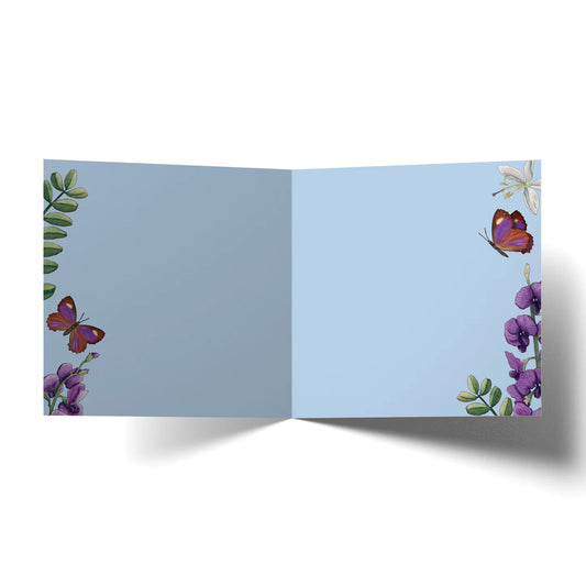 Illustrated sympathy card for expressing condolences after a loss